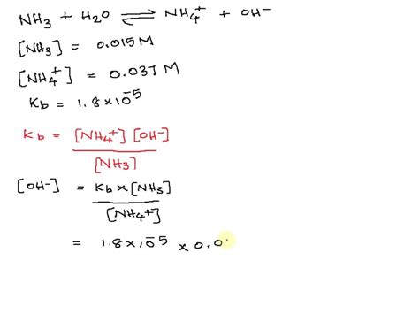 kb for nh3|Solved A buffer solution is 0.24 ﻿M NH3 ﻿and 0.15 ﻿M